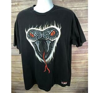 WWE Randy Orton RKO Snake Wrestling T-shirt Black Mens Size XL Wrestling Tee